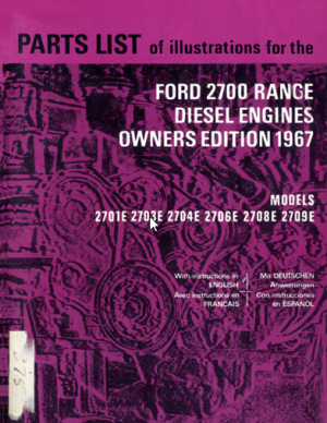 partslist ford 2700 range